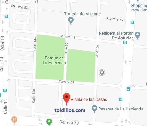 Mapa con localización de Toldillos.com